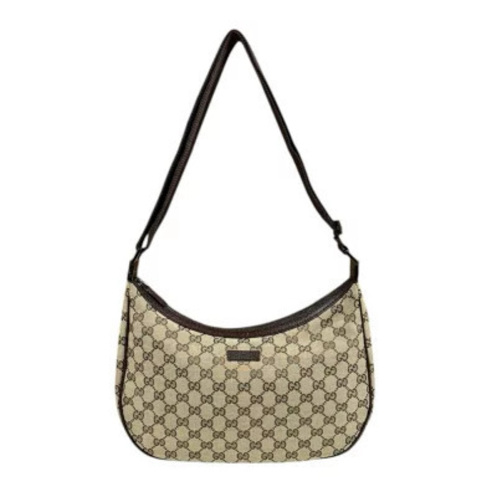 Gucci GG Canvas Shoulder Bag Beige Cream